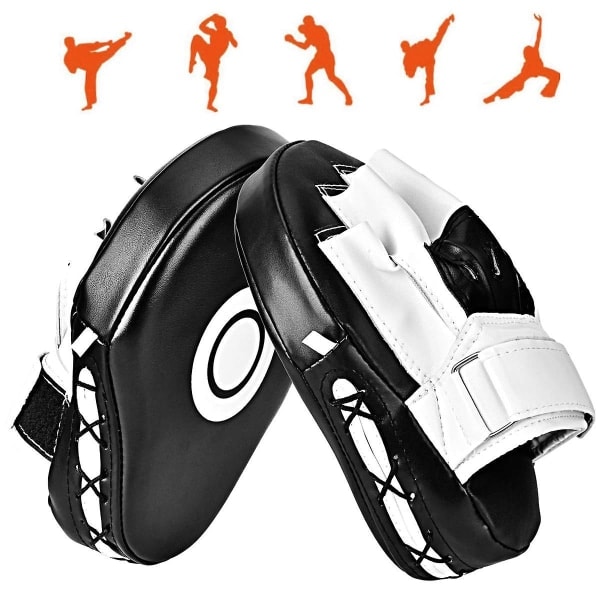 1 par Pu Claw Boxning Taekwondo Måltræning Håndpuder Karatehandsker Mma Muay Thai Sparring Dojo Kampsportsudstyr Sort