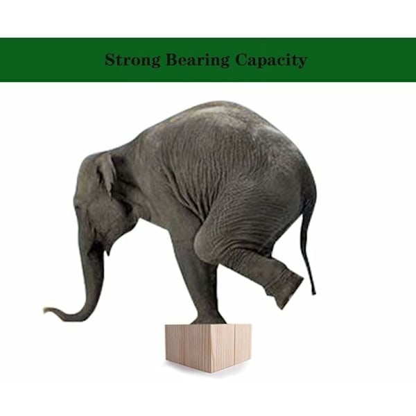 4 Pak Møbelben Træ Møbelben, Skrivebords Seng Ben Møbelløftefødder Op til Skrivebord Bord Seng (Størrelse: 5x5x5cm)..DEBUNS