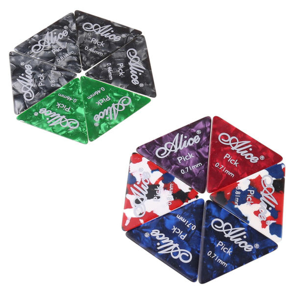 12 stk Klassiske Form Plast Guitar Picks Plektrum Store til Triangle Picking til Tromling Folkbaserede Instrumenter Tilbehør
