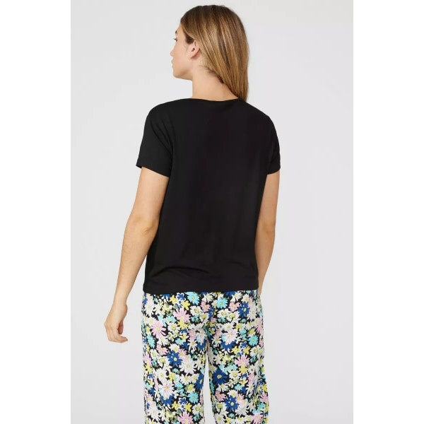 Debenhams Dam/Dam Daisy Jersey Pyjama Topp 8 UK - 10 UK Bl Svart 8 UK - 10 UK 12 UK - 14 UK