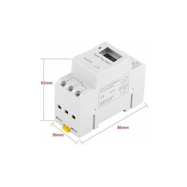LCD Timer Veckovis Elektrisk Tidsprogrammerare Digital Timer Switch 15A (220V), av DEBUNS