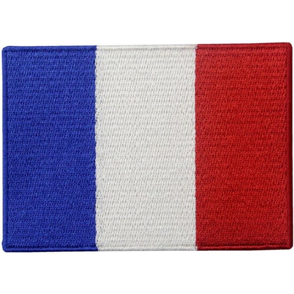 Frankrikes flagga Franska nasjonalemblem broderad p?stryknings- eller sy-