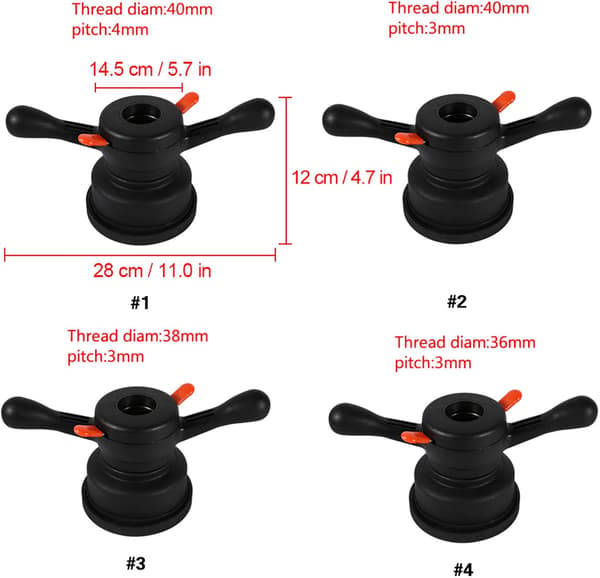 Tire Changer Tool, 36mm Quick Release Hub Wing Nut Wheel Balancer Tire Changer Tool (Pitch 3mm)_yux