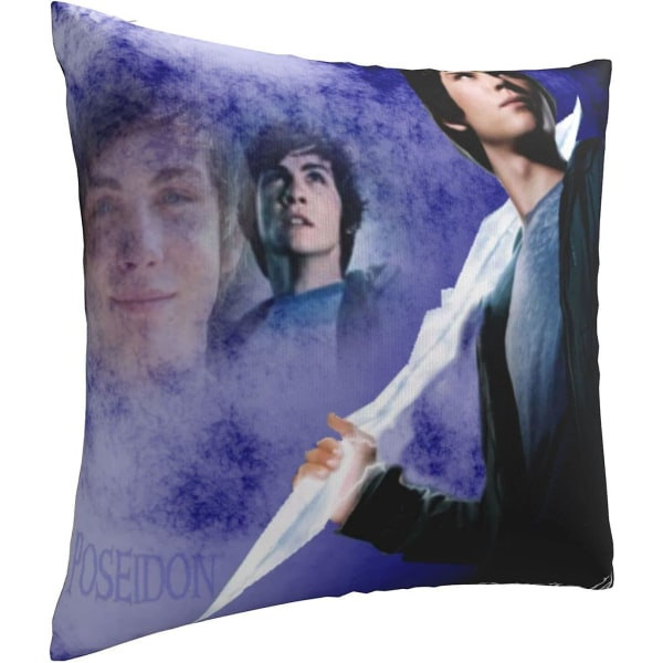 Percy Jackson Blødt Pudebetræk 45 x 45 cm Firkantet Pudebetræk Komfortable Dekorative Pudebetræk i Kast Luksuriøst Pudebetræk til Sofa Soveværelse med Indvendig