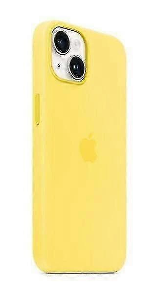 Silikonskal Kompatibelt med iPhone 14 - Mjuk Känsla, Stötsäkert, Slimmat Skydd Canary Yellow