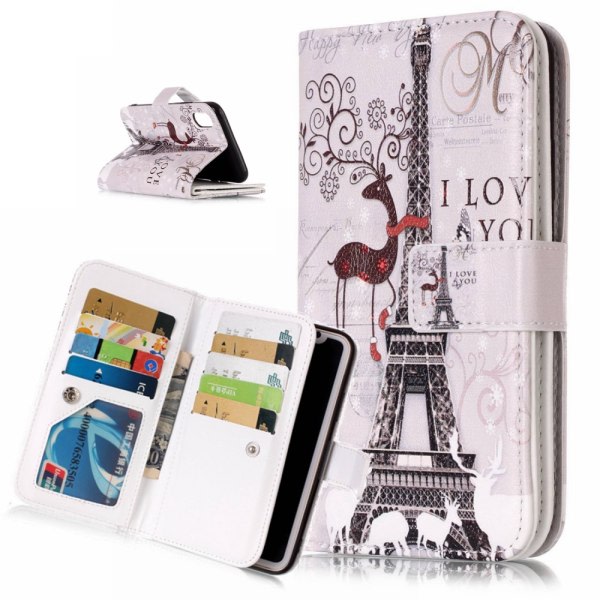 iPhone XS Max Fodral 9 Kortpladser - Eiffeltornet
