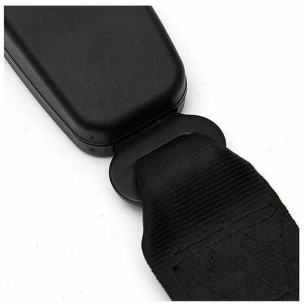 Bilbelteforlenger, ABS-stål og polyester justerbar sikkerhetsbelteforlengelse for gravide kvinner, svart 23 cm