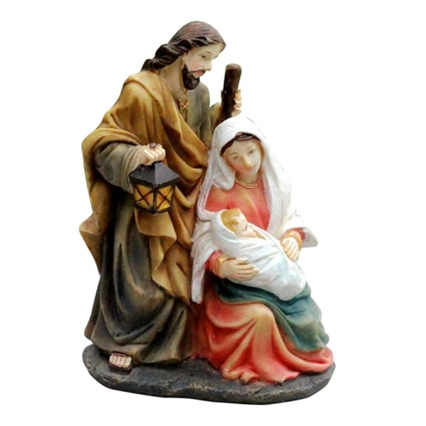 1/2/3/5 Resin Staty Heliga Familjen Baby Jesus Christ Figurine 11x8x15,5cm 1 Stk