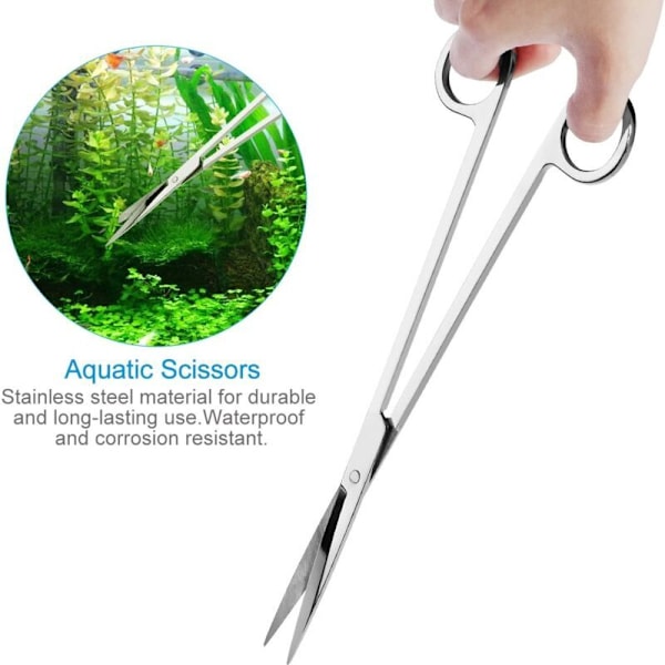 Akvaario Aquascaping -setti 5 in 1 ruostumattomasta teräksestä valmistettu akvaario akvaattisten kasvien työkalusetti pinsetit sakset lastalla..DEBUNS