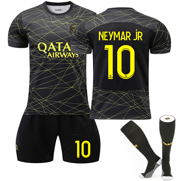 2023 Paris Saint-Germain Neymar jR #10 Fjerde Trøje Sæt til Børn og Voksne XL(180-190CM)