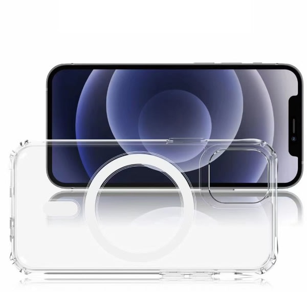 TG iPhone 13 Pro Max - St?td?mpande Magnetiskt Silikonskal Genomskinlig