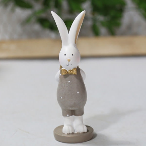 1 par Bunny Rabbit Figurine Ornament Micro Landscape Statue påskdekoration