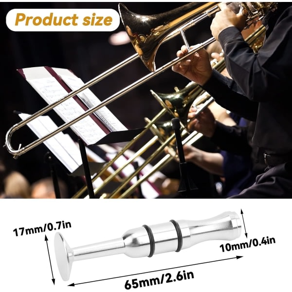 Galaxy Munstycken for mässingsinstrument, Root Trainer Läppmuskler, Byggtræning for trombon (sølv)