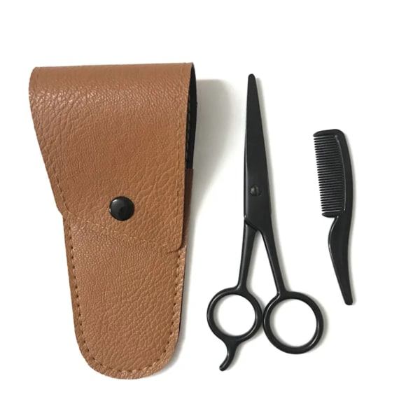 TG Set professionel skæg kam børste værdi mand oval børste styling hår kam + skæg saks