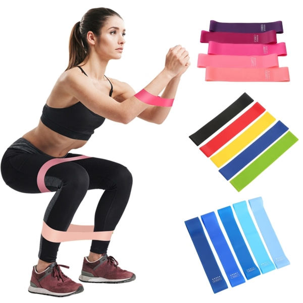 5 st Unisex Booty Höftcirkel Ögla Motståndsband Bälte Träning Träning Ben Lår Glute Rumpa Knäböj Sport Gym Utrustning Rosa