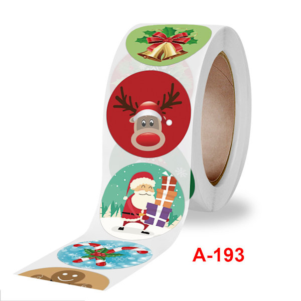 Rullpaket Julhelg Gåva Presentvara Dekoration Dekal Etikett K-166-R1; Size see picture