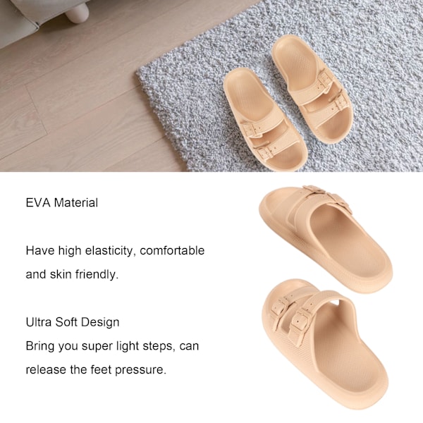 Sandaler Hjemmesko EVA Tykke Såler Slip-On Sandaler Sommer Udendørs Stilfulde Sky Hjemmesko Khaki Khaki Khaki 40/41