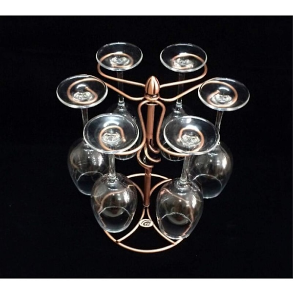 1 stk. Vinglasstativ, Stilkglas Holder med Vinglas Tørrestativ Holder 6 Vinglas (Vinglas Ikke Inkluderet).