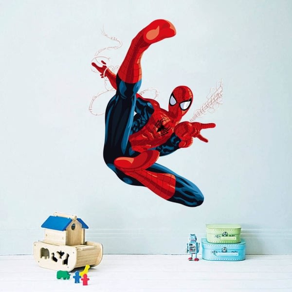 TG Spiderman 3D-efekti v?ggklisterm?rken sovrum dekor dekoration Sticke