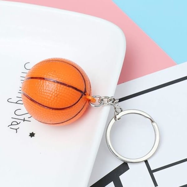 24-pack Basketboll Nyckelring Sportboll Nyckelring Present Skolfest