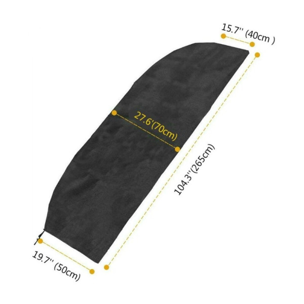 Cantilever-katosuojus vetoketjulla, UV-kestävä, tuulenkestävä, 265 cm