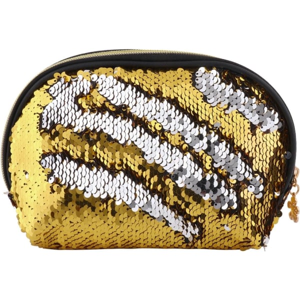 Galaxy Sjöjungfru paljett skalväska DIY Glitter Vendbar kosmetisk håndväska, guld & sølv