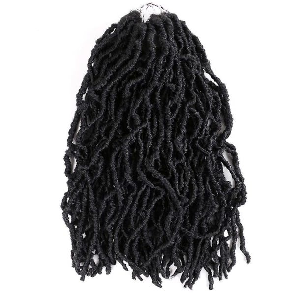 TG Flätad Peruk, Twist Lock Peruk, Värmebeständig Syntet, Tadpole Twist Dreadlock Peruk, Dam 18\" (21 Flätor)