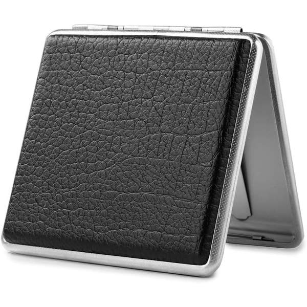 2 Høj kvalitet Cigaret Etuier i Sort/Brun Metallic PU Læder, t