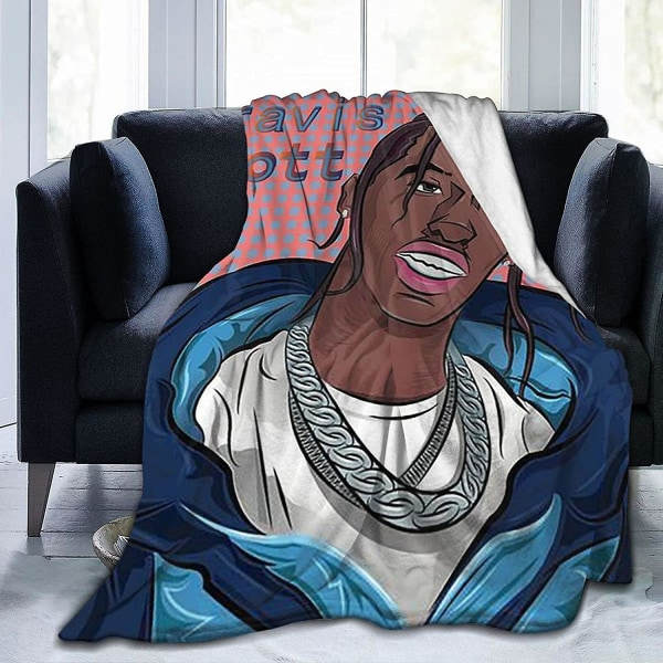 Travis Scott Filt Hem Sovsal Filt Lätt Varm Mysig Kasta Filt-y53 50x40in 125x100cm