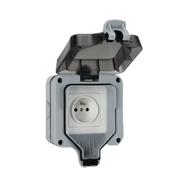 IP66 Utomhus Stänksäker Plug-in Box Enkel Rad Regntät Vattentät Utomhusuttag, Ett Hål, från DEBUNS