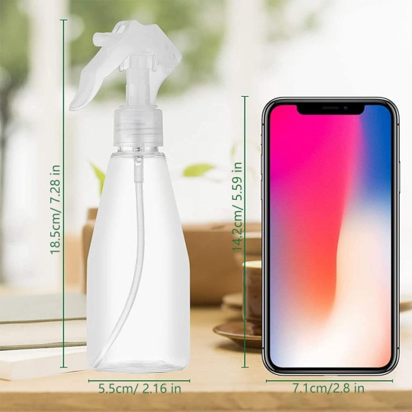Kannettavat muoviset suihkepullot (3 kpl), suihkepullo Kasvit Kukat puutarhan kosmetiikalle 200 ml Kirkas Easy Lifecare täytettävä suihkepullo.