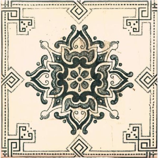 Mandala-kuvioinen itseliimautuva laatta-tarra 12-pakkaus marokkolainen