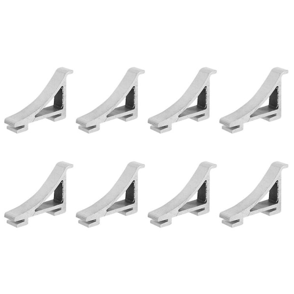 8 kpl alumiini jääkaapin hyllykiinnikkeitä Jääkaapin hyllykiinnike Hyllytuki (4X2.5X0.9cm, hopea)
