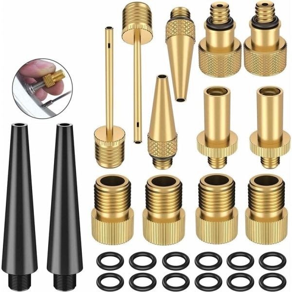 26 kpl Pyörän Pumppuadapteri - Schrader Presta Venttiili Pyörän Rengas Pumppuadapteri AV DV SV Ilmapumpun Suuttimella Kompressori Adapteri Maastopyörä Ilmapallolle