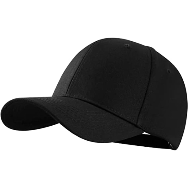 Cap til mænd og kvinder justerbar almindelig Dad Hat lav profil ensfarvet baseball cap