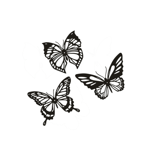3 stk Metall For Butterfly Veggkunst for Soverom Utsøkt