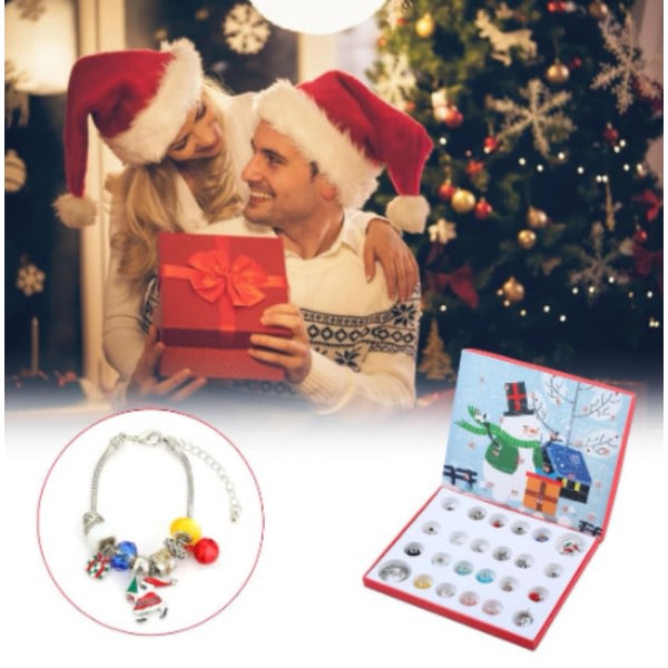 Jule Nedtællingskalender Smycken Kit Xmas Ornaments Armbind