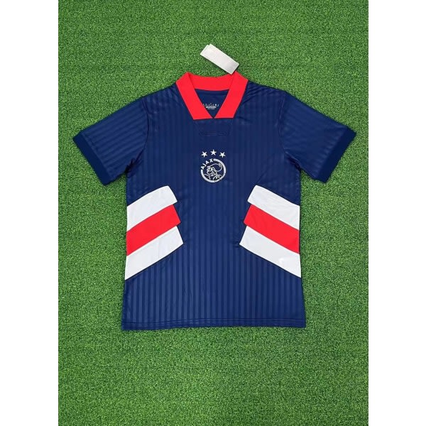 Ny vintage kongeblå Ajax fotbollstränings-t-shirt Owen NO.7 S