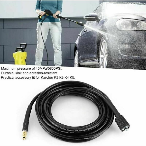 Lämplig för Kärcher K2 K3 K4 K5 8M Högtryckstvättslang Sprutrör，Svart..DEBUNS