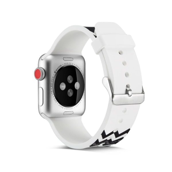 Silikon klokkebånd for Apple Watch 4 40mm, 3/2/1 38mm - Twill flerfarget
