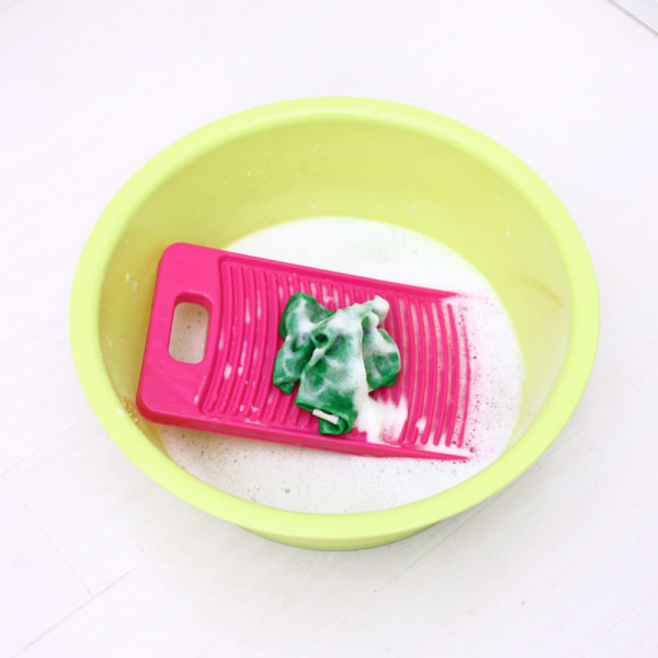 Plast Mini Vaskbrett Vaskbrett for Barn Skjorter Ren Vask Lime (Rosa)