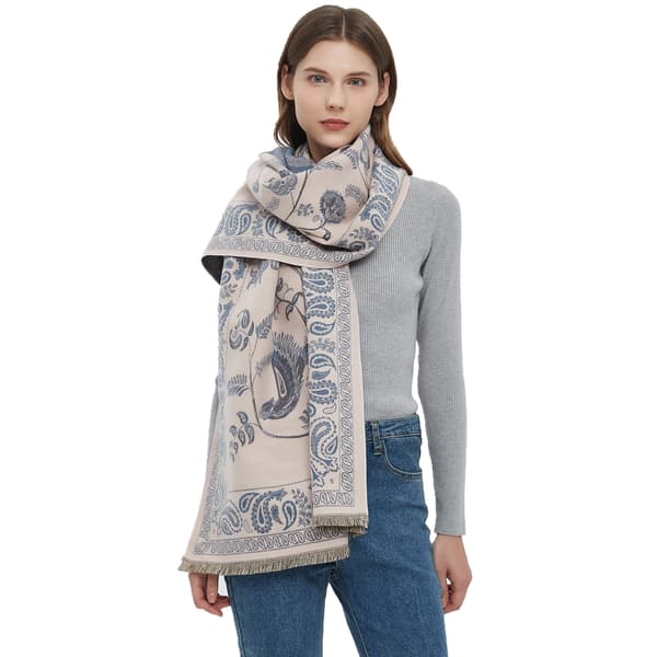 Mjuk fruktmönstrad scarf/sjal för vinterbruk - qcx B