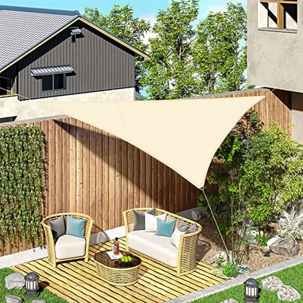 TG Triangulärt Solsegel 3x3x4,25m Vattentätt Solskyddstyg UV-skydd