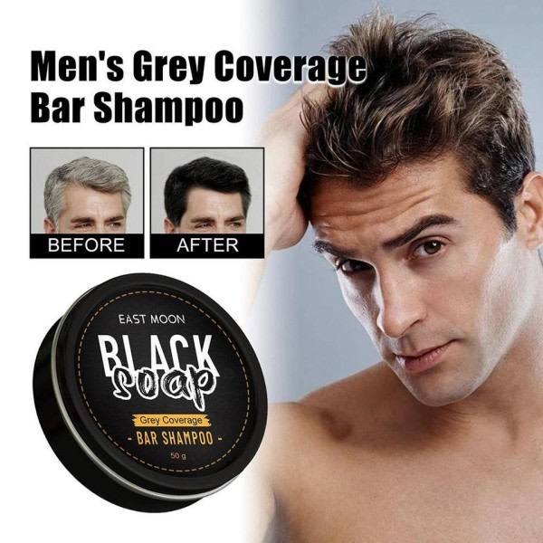 TG 3 stk Hår Mørknings Shampoo Bar Sæbe Anti-Skæl Dyb Smuk Sort Rensende Næring