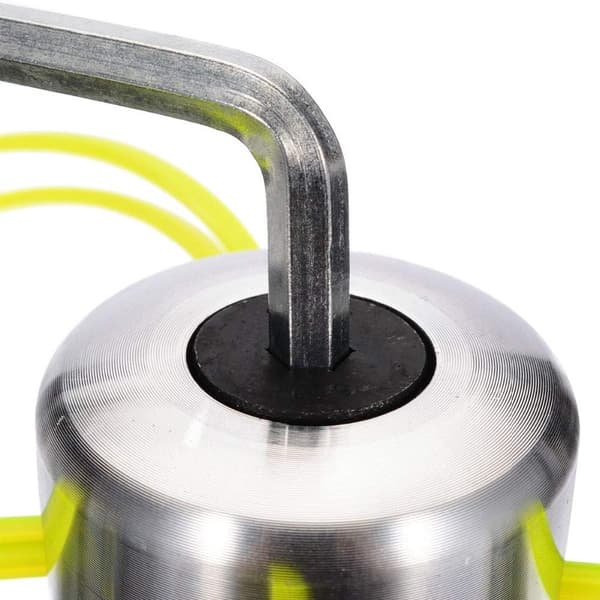 Weed Eater-tråd, gresstrimmerhode i aluminium, trimmerspolehodesett med 4 tråder, klipperkabel, monteringsring og nøkkel, for gressklipper