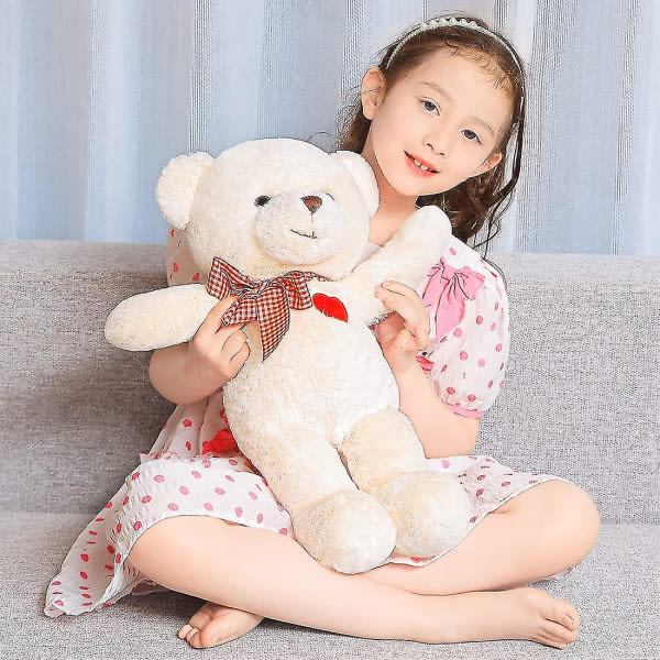 TG Liten Nallebjörn Söt Nallebjörn Gosedjur. Teddy Bear Plyschleksak för Flickvän. Teddy Bear Doll Presenter (Vit. 35 cm/13,7 tum)