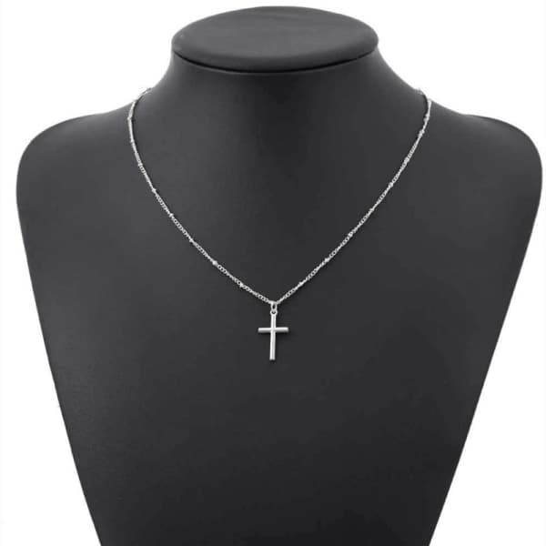 Halsband med kors Silver_yux