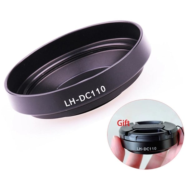 Lh-dc110 Motljusskydd för G1x Mark Iii G1xm3 G1x3 37 mm Motljusskydd +49 mm Linsskydd Cap