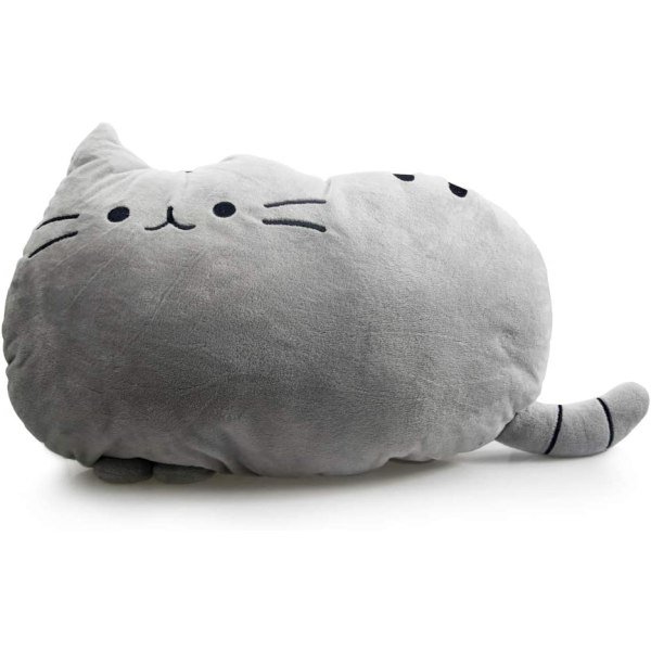 Kroppspute Cookie Cat ryggpute Catman pute (grå)
