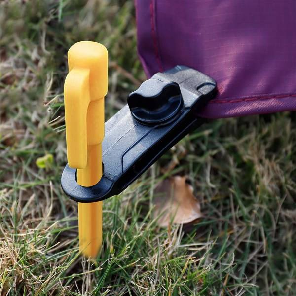 Muovit telttiklipsit Tuulenpitävä markiisiklipsit Puutarha Camping Ulkoilma Toiminta Musta 10 kpl